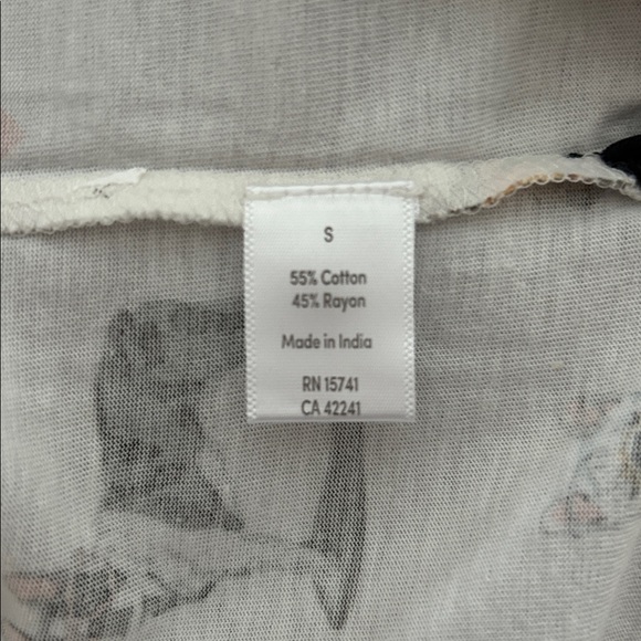 PJ Salvage Dog Print Long Sleeve Pajama Set in Ivory NWT Size Small - Picture 4 of 7